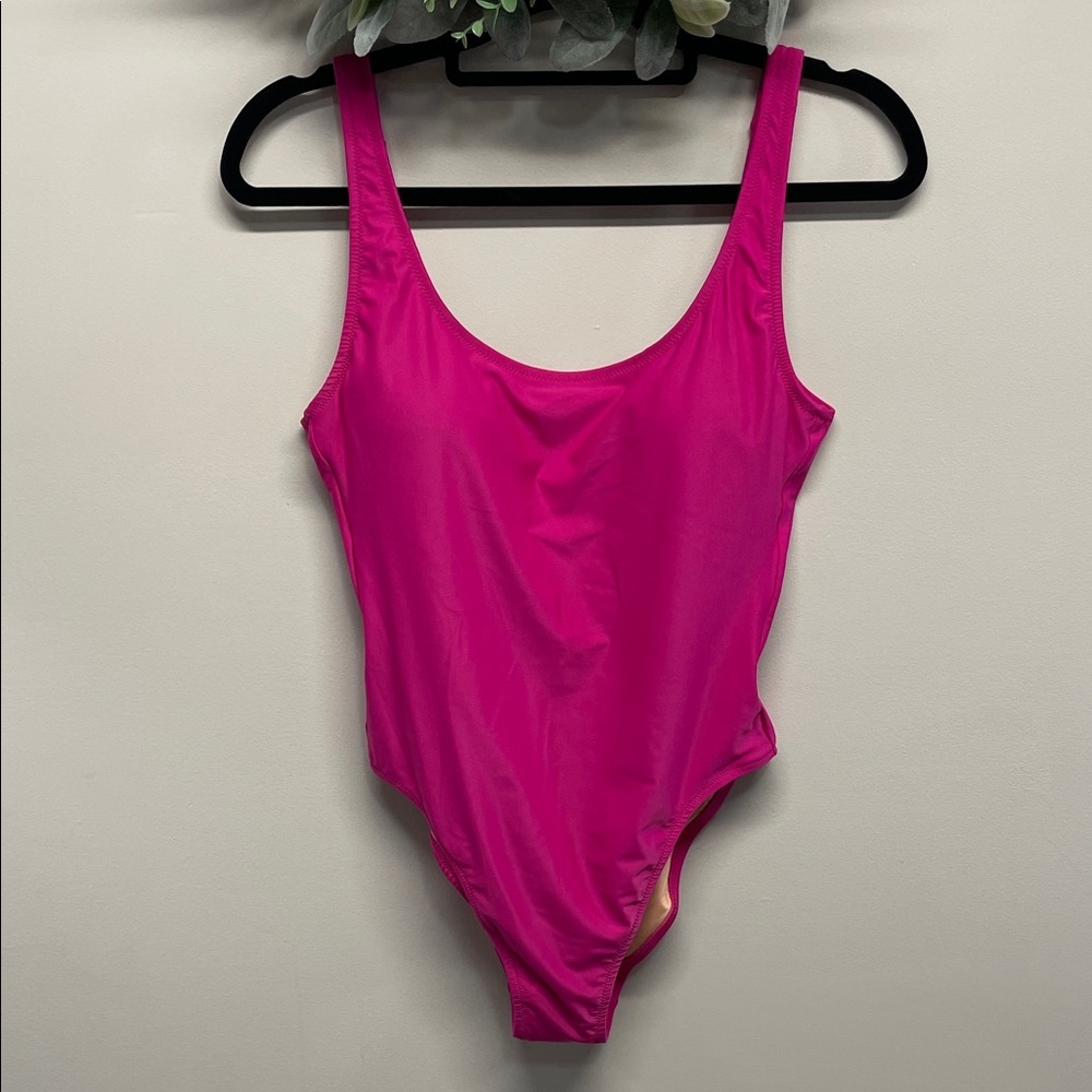 NWT J. Crew Heritage Scoopback One Piece Swimsuit Radiant Fuchsia 6
